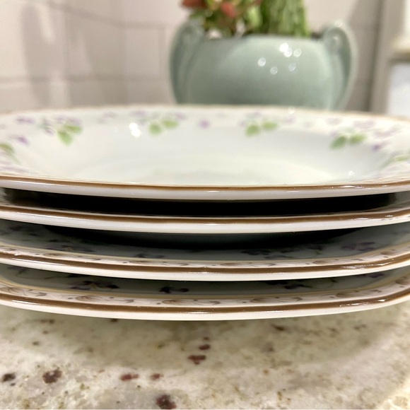 Dinner Set Gracious Soup Bowl Violeta Y0005 Set 4 Christopher Stuart Floral - Picture 8 of 8